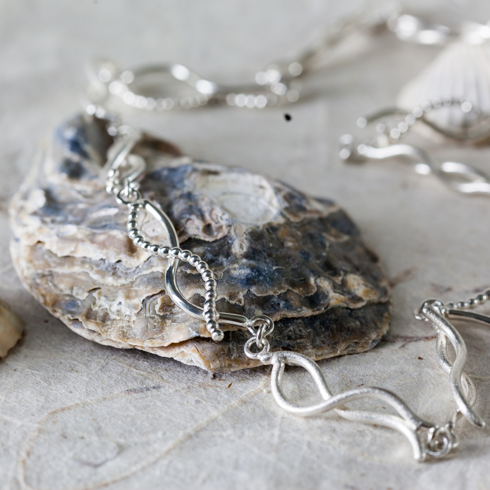 Wave Collier Silver Ocean
